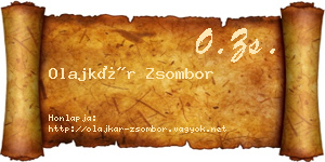 Olajkár Zsombor névjegykártya